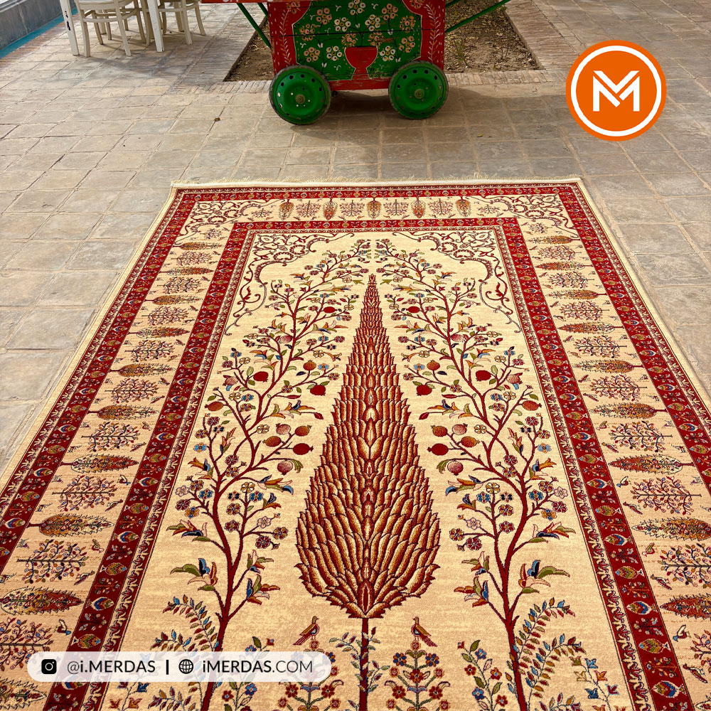 فرش گبه کد 1001 قشقایی زمینه بژ